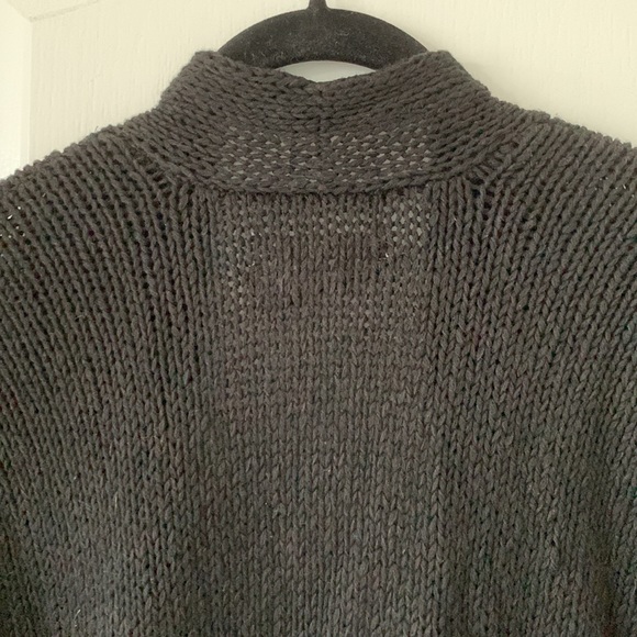 NWT LOFT Crochet Knit 3/4 Sleeves Drop Shoulder Open Cardigan Sweater Size M - Picture 12 of 16